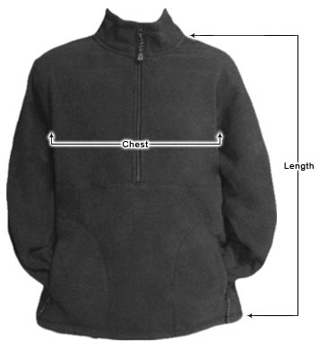Men's Fleece Jackets sizing guide
