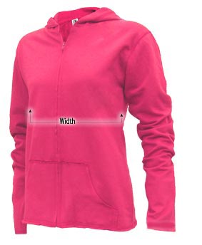 girls Zip-Up Hoodie sizing guide
