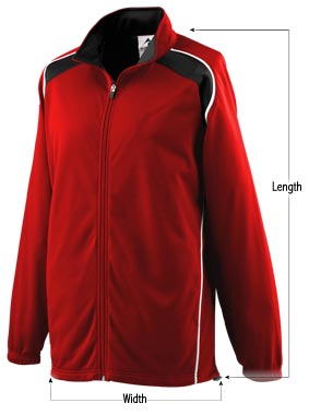 mens warmup jacket sizing guide