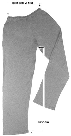 Men's Sweatpants sizing guide