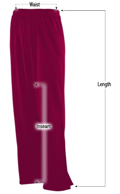 womens warmup pants sizing guide