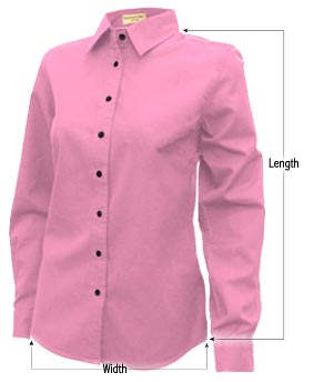 Women's Long Sleeve Button Up sizing guide