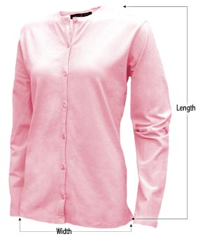 Women's Cardigan sizing guide