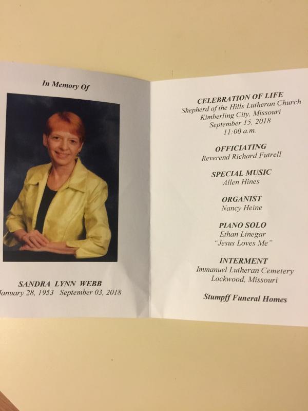 Sandra Lynn Gillen  Webb