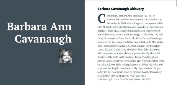 Barbara Ann Cavanaugh