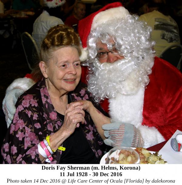 Doris Fay Sherman (m Helms, Korona)