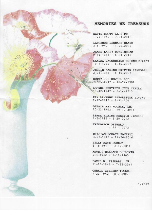 As Listed In Photo Below