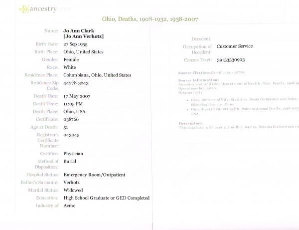 Jo Ann Verhotz Clark