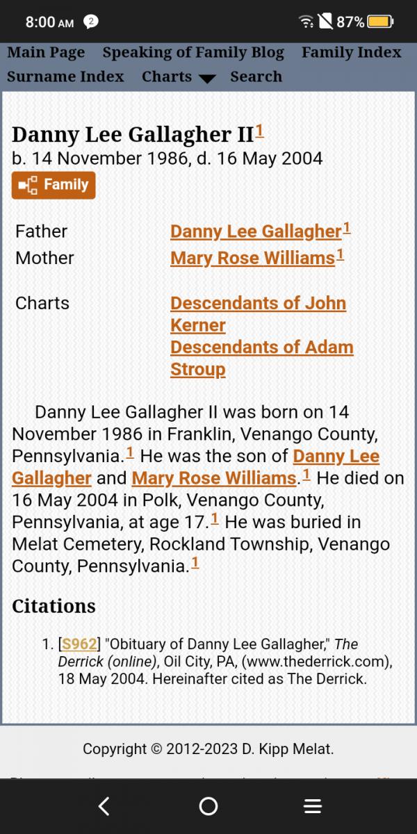 Danny Lee  Gallagher Ii