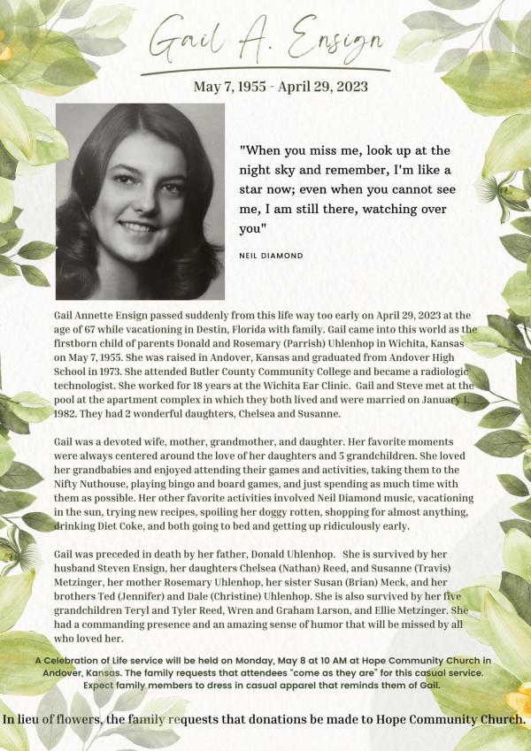 Gail Uhlenhop Ensign