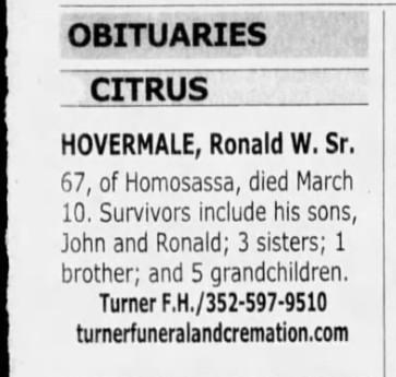 Ronald Wayne Hovermale