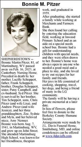 Bonnie Martin Pitzer Nee Schoppert