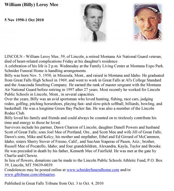 William Leroy 'billy' Mee