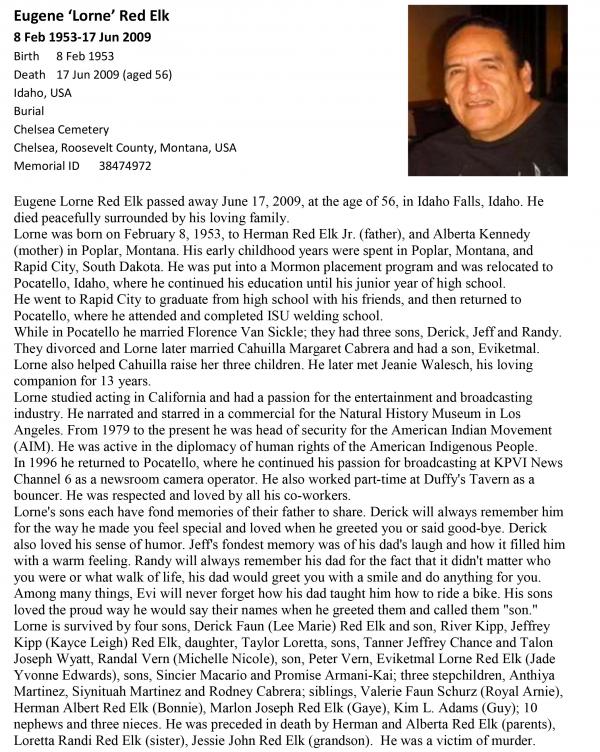 Eugene 'lorne' Red Elk