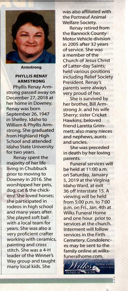 Phyllis Renay Armstrong