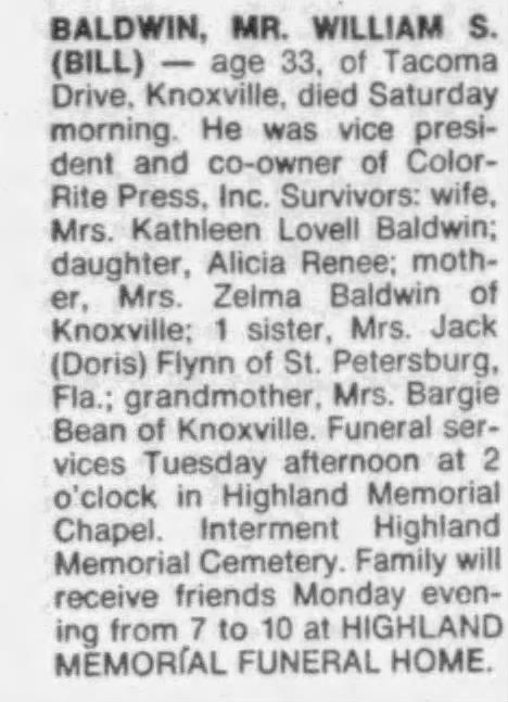 William S (bill) Baldwin