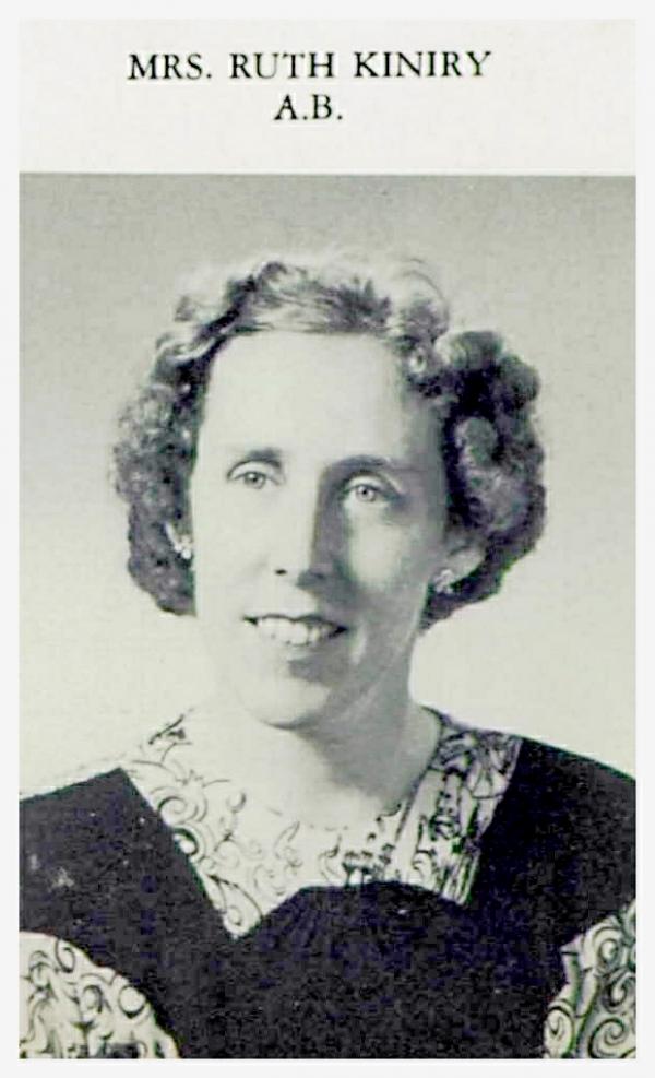 Ruth Amelia (dainty) Kiniry, 86