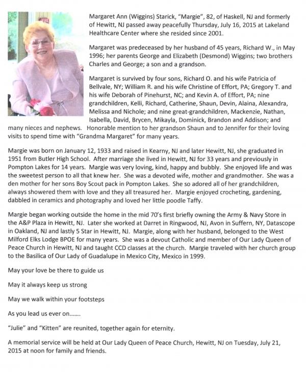 Margaret Ann Wiggins Starick