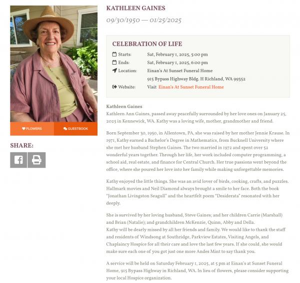 Kathleen Ann Ward Gaines