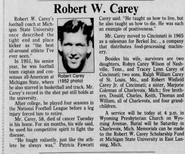 Robert Winfield  "bob" Carey
