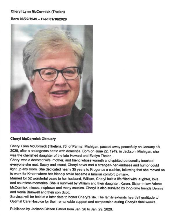 Cheryl Lynn Thelen Mccormick